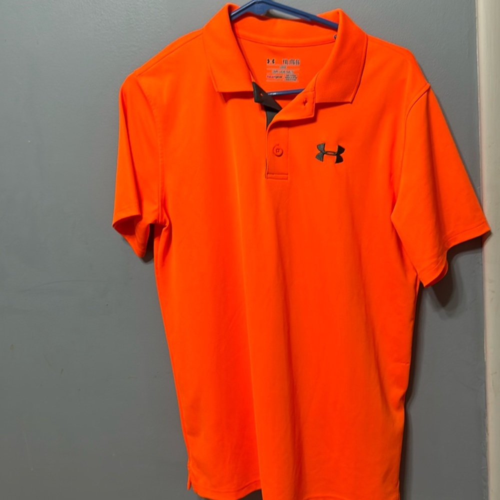 Neon orange UnderArmour Polo shirt